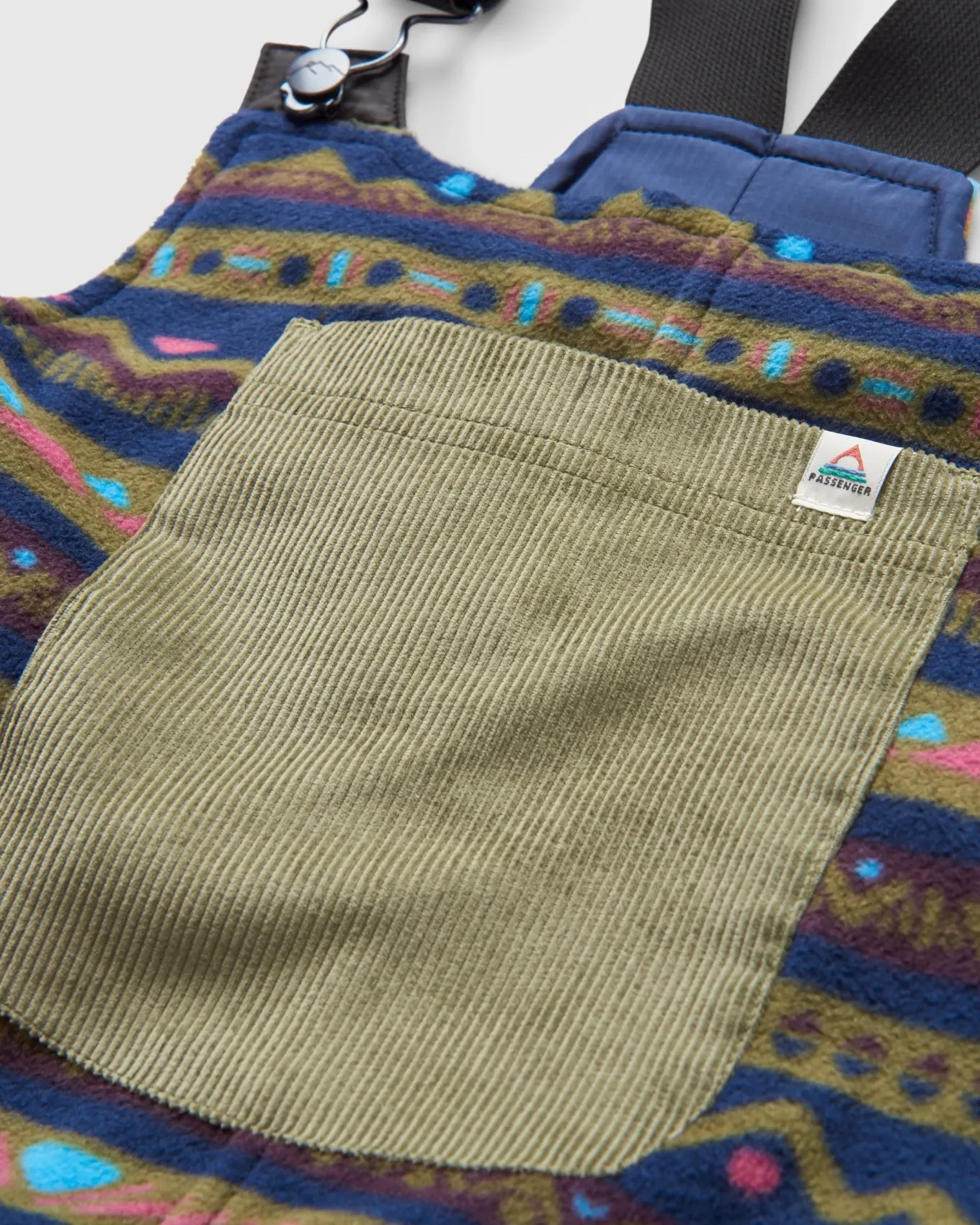 Ace Recycelte Polar-Fleece-Latzhose - Berg Geo Multi
