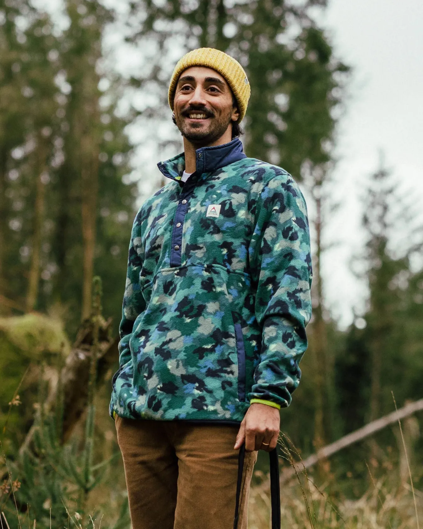 Adrift Recyceltes Polarfleece - Alpin Camo Regenwald