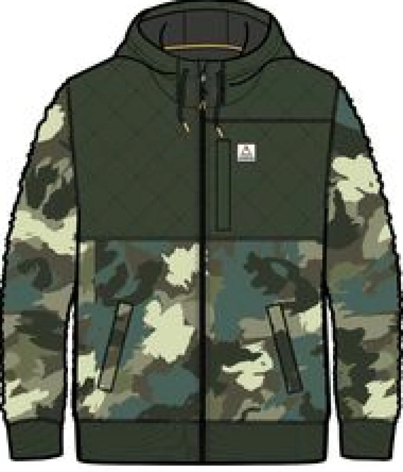 Adventure 2.0 Recyceltes Tiefflor-Sherpa-Fleece - Alpin Camo Khaki