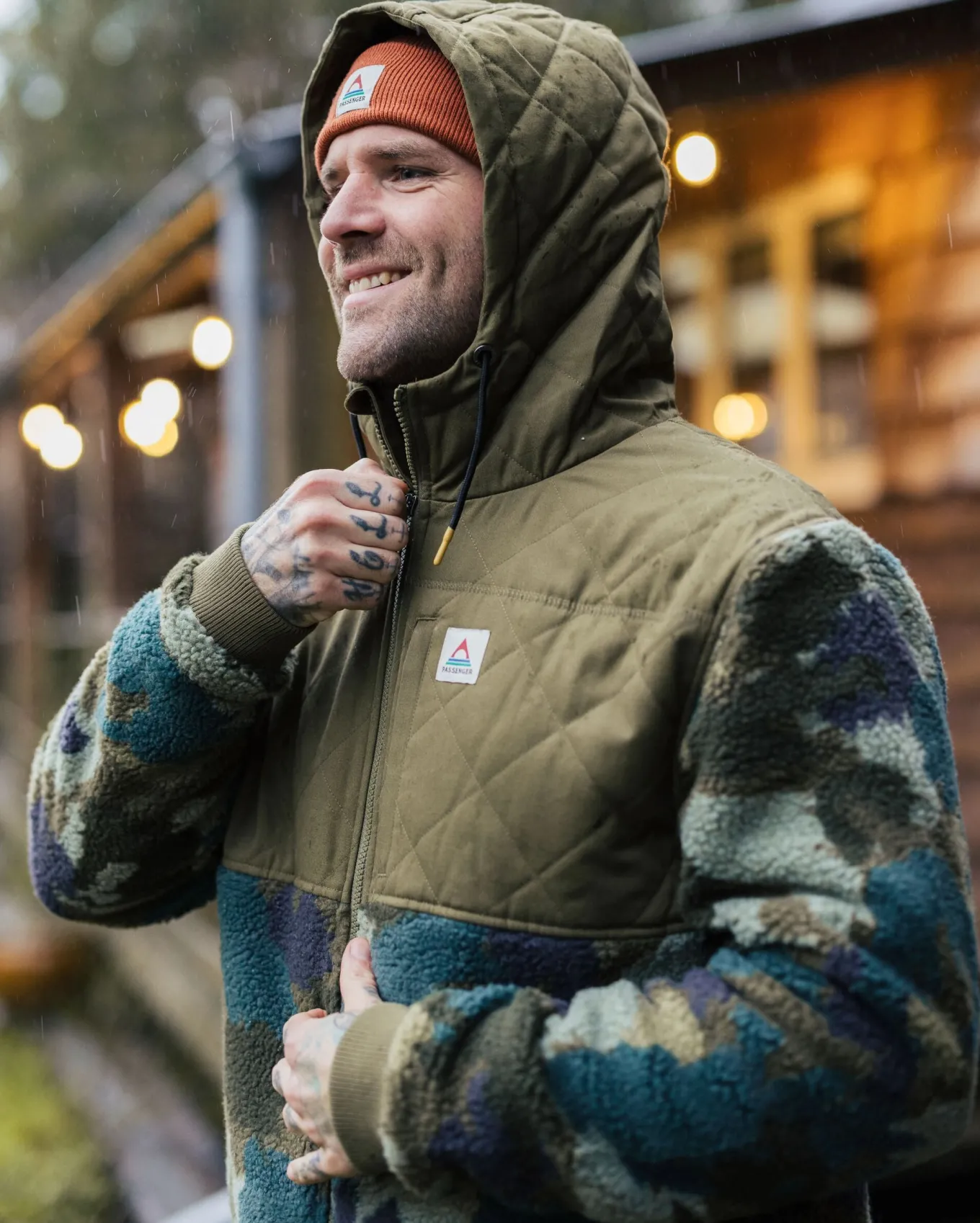 Adventure 2.0 Recyceltes Tiefflor-Sherpa-Fleece - Alpin Camo Khaki