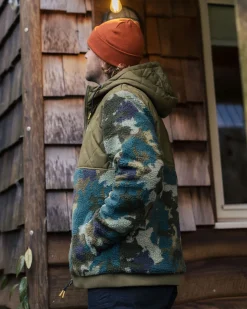 Adventure 2.0 Recyceltes Tiefflor-Sherpa-Fleece - Alpin Camo Khaki