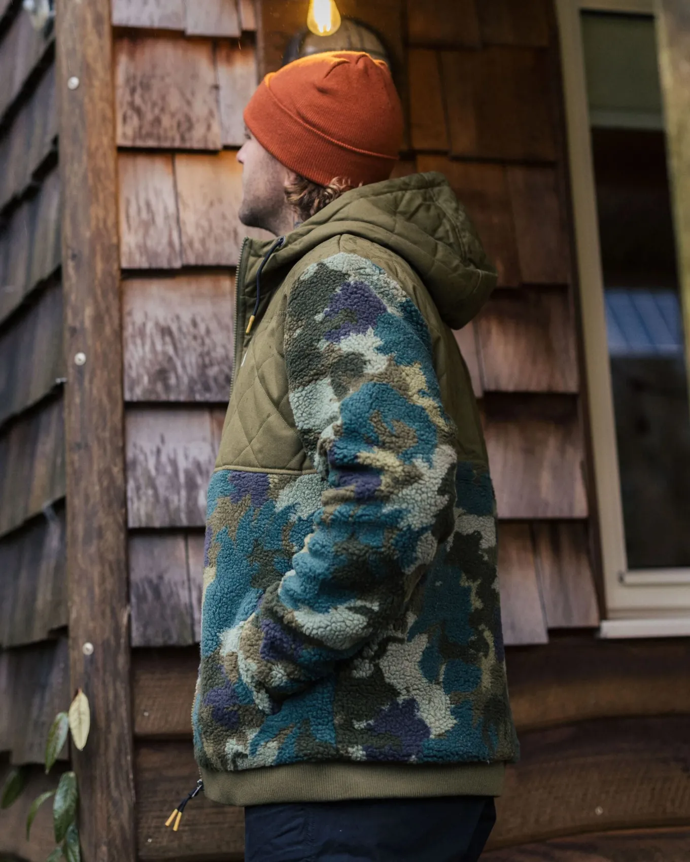 Adventure 2.0 Recyceltes Tiefflor-Sherpa-Fleece - Alpin Camo Khaki