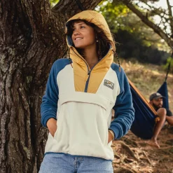 Alexander Recyceltes Polar-Kapuzenfleece - Reiherweiß