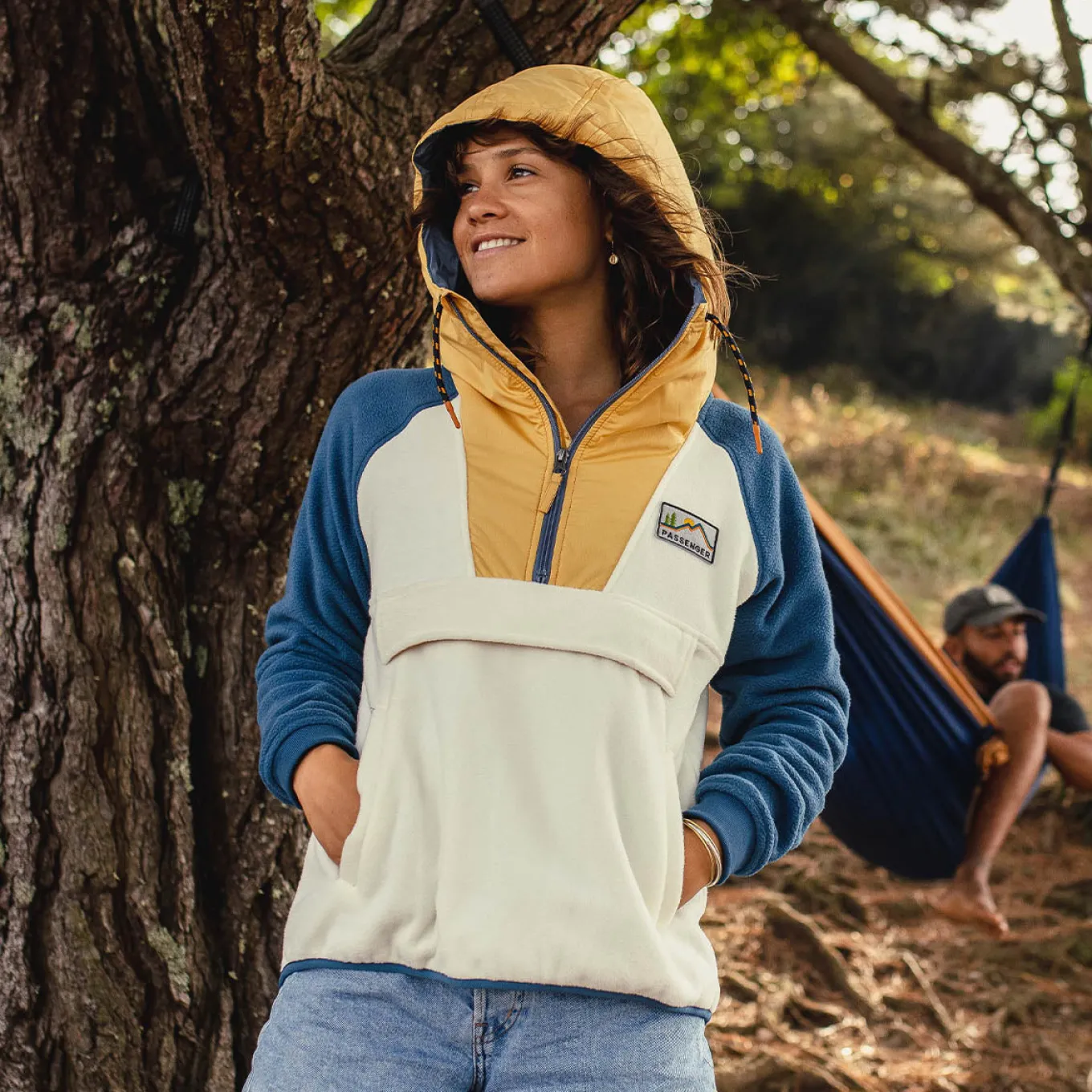 Alexander Recyceltes Polar-Kapuzenfleece - Reiherweiß