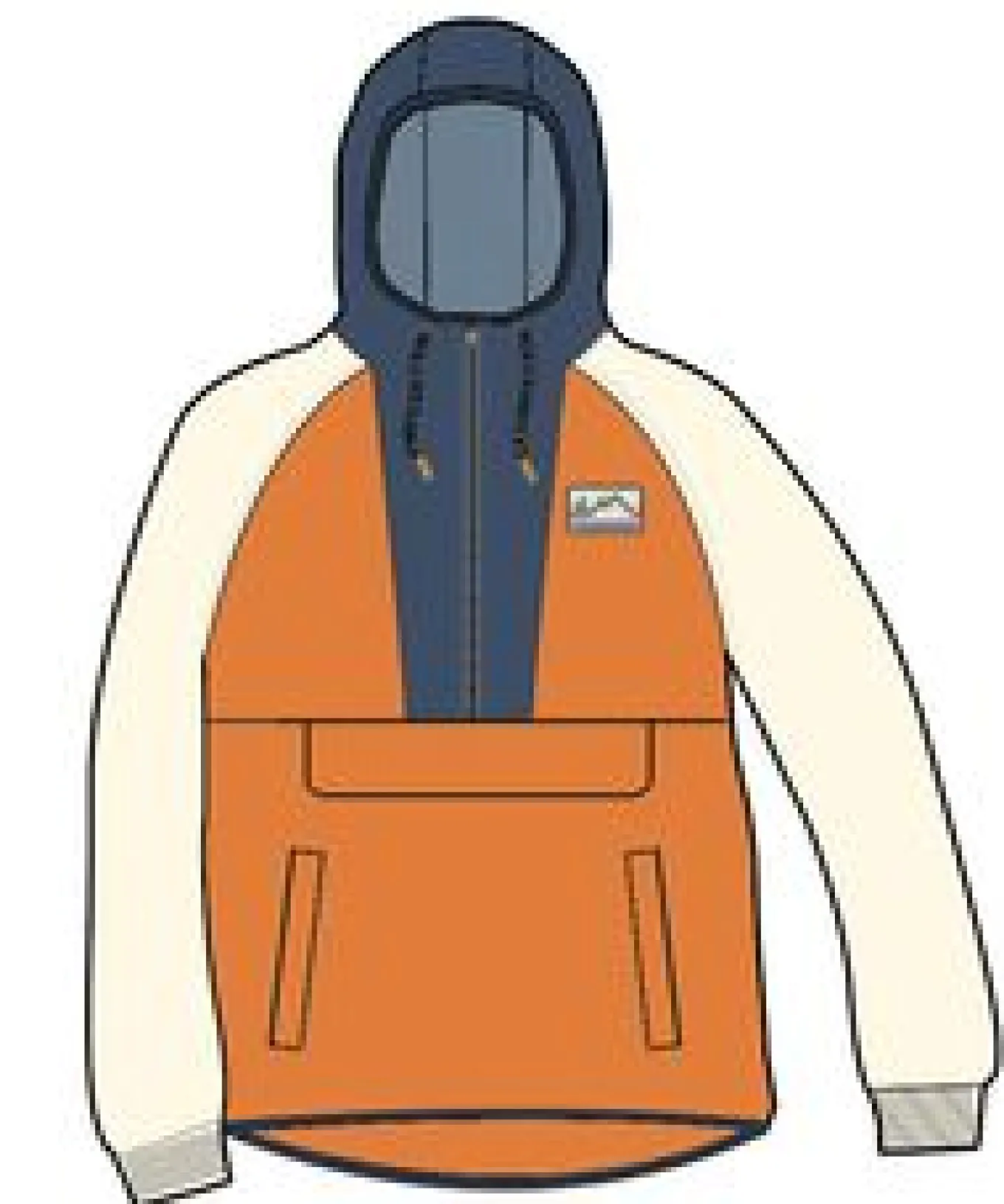Alexander Recyceltes Polar-Kapuzenfleece - Morgenrot Orange