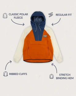Alexander Recyceltes Polar-Kapuzenfleece - Morgenrot Orange
