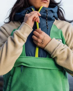 Alexander Recyceltes Polar-Kapuzenfleece - Grüne Fichte