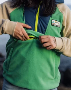Alexander Recyceltes Polar-Kapuzenfleece - Grüne Fichte