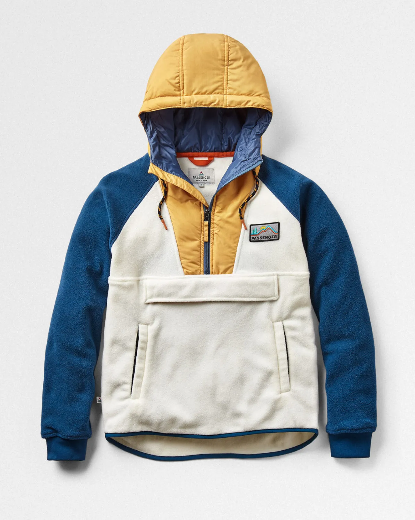 Alexander Recyceltes Polar-Kapuzenfleece - Reiherweiß
