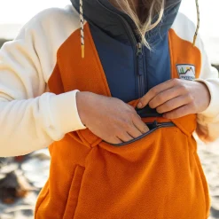 Alexander Recyceltes Polar-Kapuzenfleece - Morgenrot Orange