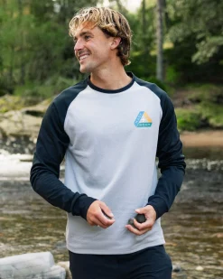 Alpine Recyceltes Base Layer Langarm-T-Shirt - Schwarz/Grau