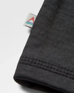Alpine Recyceltes Base Layer Langarm-T-Shirt - Schwarz