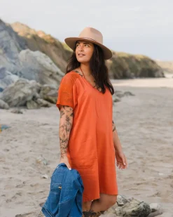 Ambrose Oversized Kleid - Verbranntes Orange