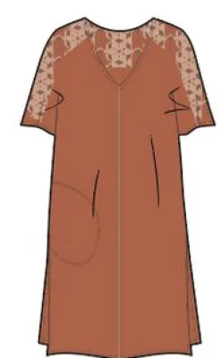 Ambrose Oversized Kleid - Verbranntes Orange