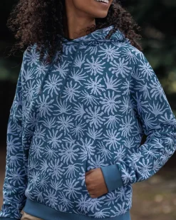 Arame Bio-Baumwoll Hoodie - Seegras/Stahlblau