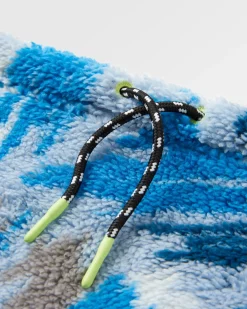 Ash Recycelter Sherpa Fleece Schlauchschal - Abstrakter Berg Stahlblau