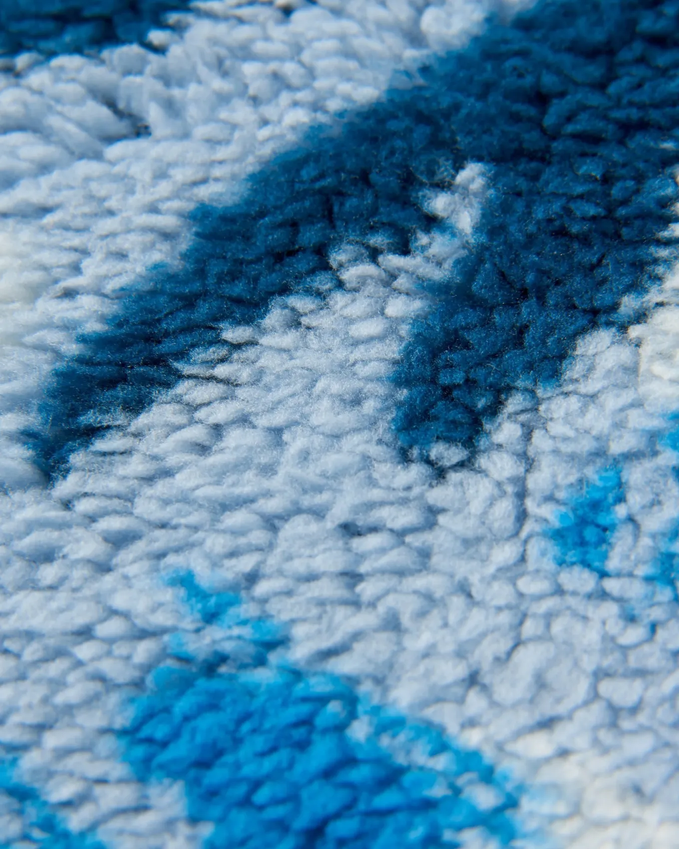 Ash Recycelter Sherpa Fleece Schlauchschal - Abstrakter Berg Stahlblau