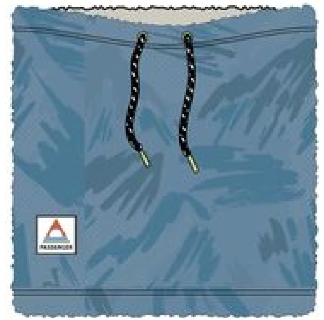 Ash Recycelter Sherpa Fleece Schlauchschal - Abstrakter Berg Stahlblau