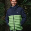 Ashland Down Recycelte Jacke - Dunkles Marineblau/Birnengrün