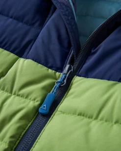 Ashland Down Recycelte Jacke - Dunkles Marineblau/Birnengrün