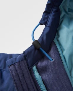 Ashland Down Recycelte Jacke - Dunkles Marineblau/Birnengrün