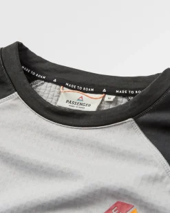 Atlantis Recyceltes Base Layer Langarm-T-Shirt - Schwarz/Grau Meliert