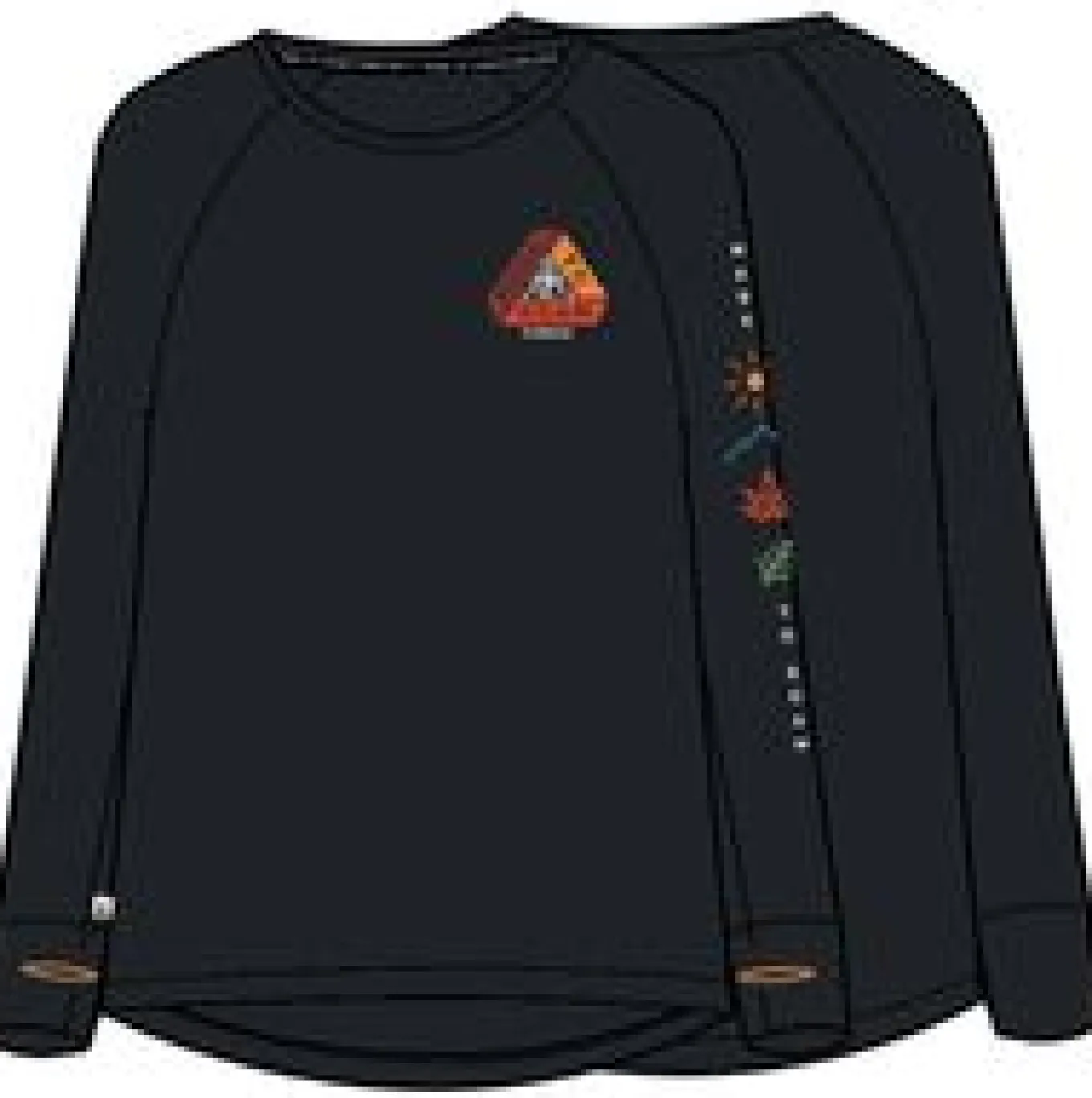 Atlantis Recyceltes Base Layer Langarm-T-Shirt - Schwarz