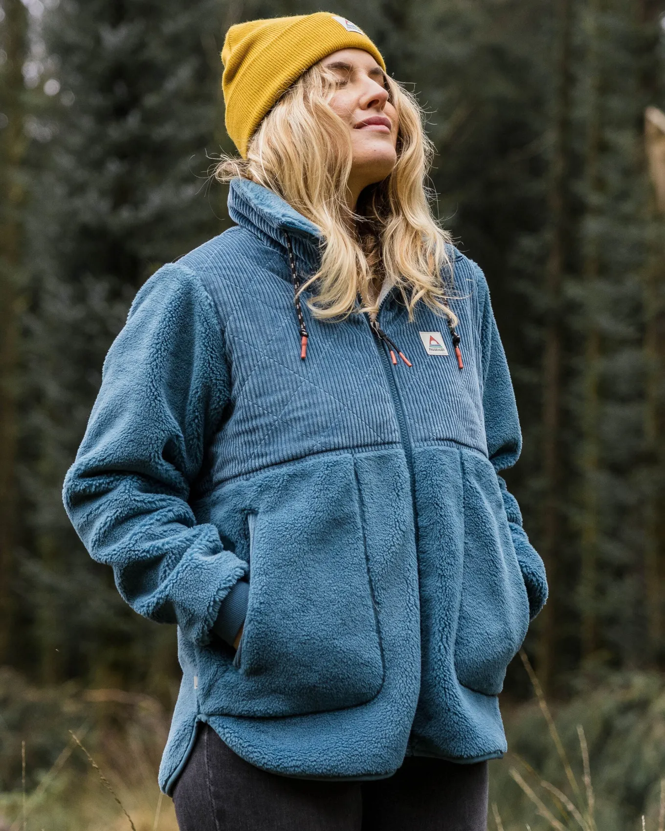 Awaken Recyceltes Tiefflor-Sherpa-Fleece - Verwaschenes Blau