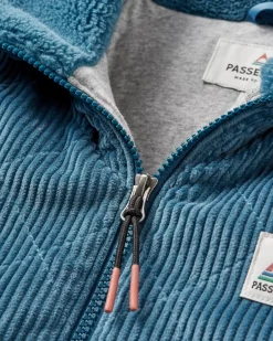 Awaken Recyceltes Tiefflor-Sherpa-Fleece - Verwaschenes Blau