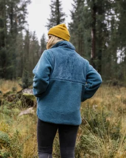 Awaken Recyceltes Tiefflor-Sherpa-Fleece - Verwaschenes Blau