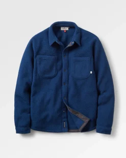 Backcountry Recyceltes Sherpa-Fleece-Hemd - Tiefes Marineblau