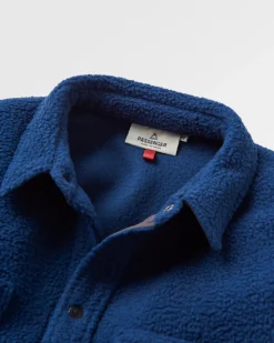 Backcountry Recyceltes Sherpa-Fleece-Hemd - Tiefes Marineblau