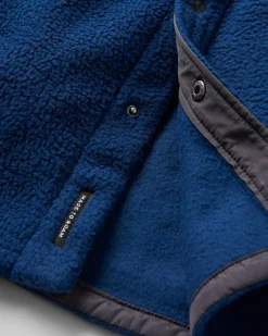 Backcountry Recyceltes Sherpa-Fleece-Hemd - Tiefes Marineblau