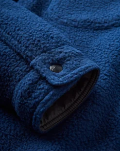 Backcountry Recyceltes Sherpa-Fleece-Hemd - Tiefes Marineblau