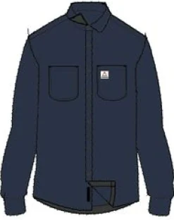 Backcountry Recyceltes Sherpa-Fleece-Hemd - Tiefes Marineblau