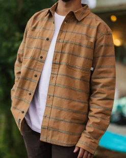 Backcountry Streifenhemd - Toffee Jacquard