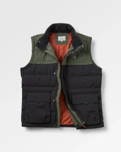 Baltic recyceltes Top - Schwarz/Khaki