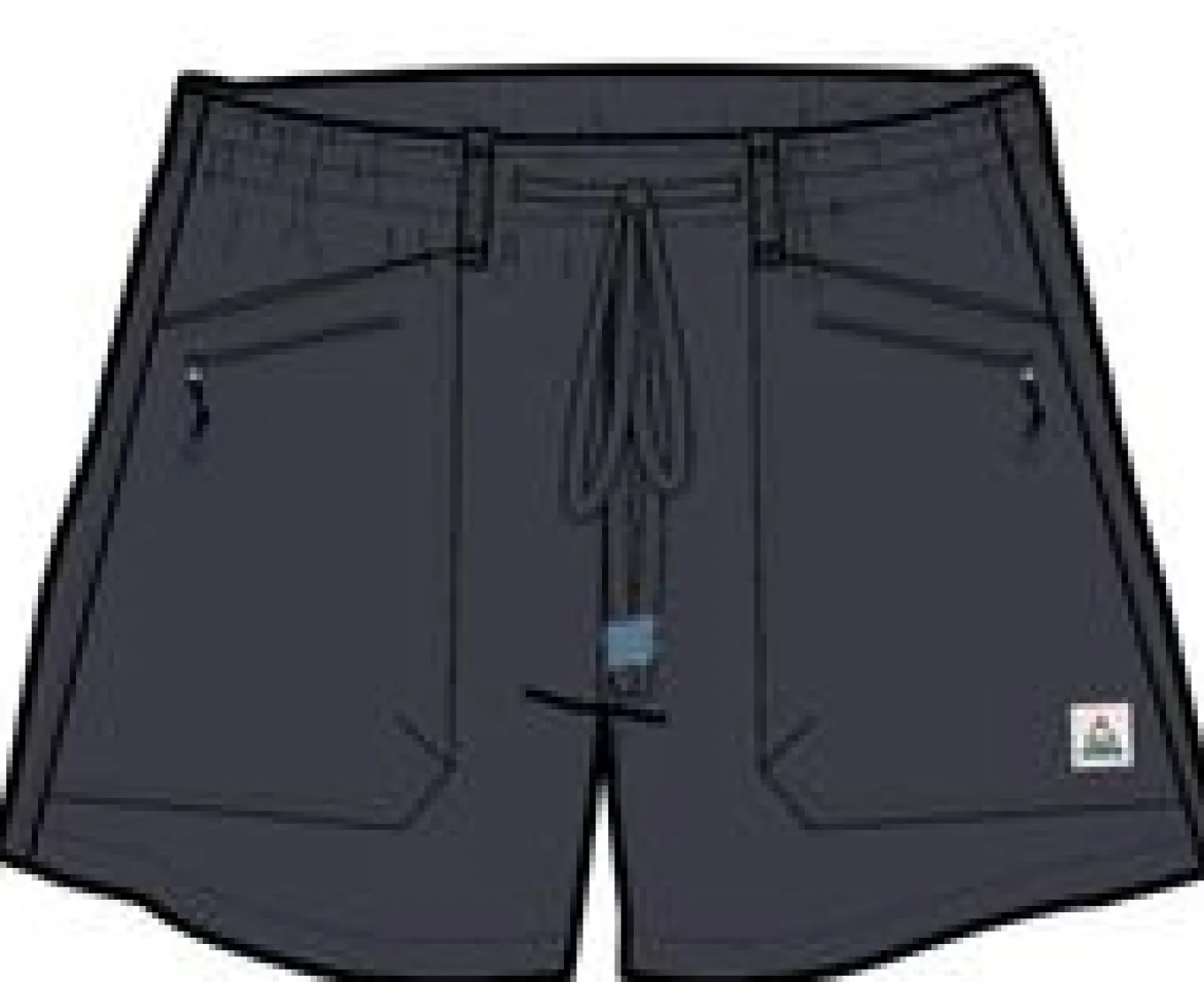 Basswood Bio-Baumwolle Shorts - Schwarz