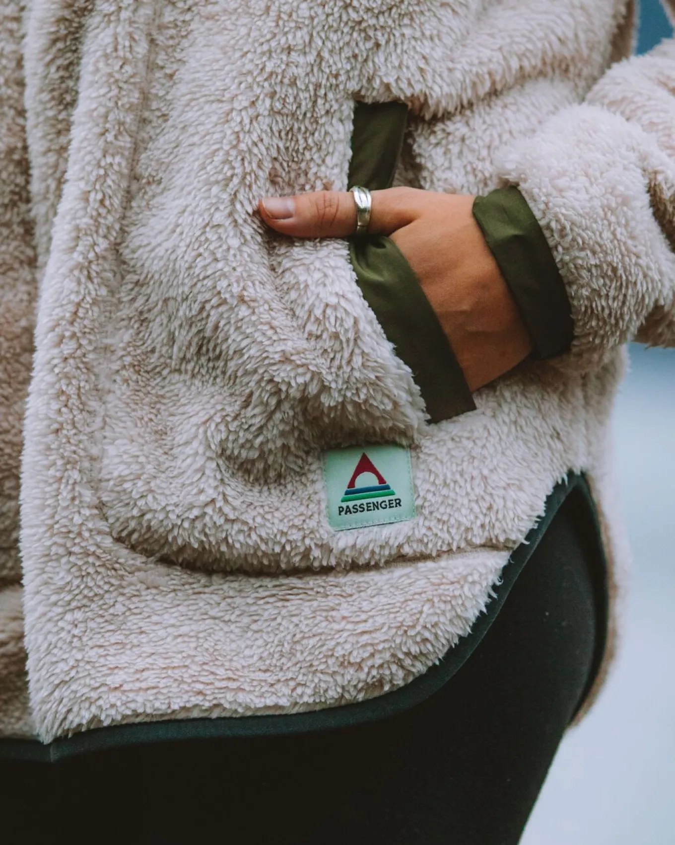 Beaumont Recyceltes Sherpa Kapuzen-Fleece - Warmer Elfenbein