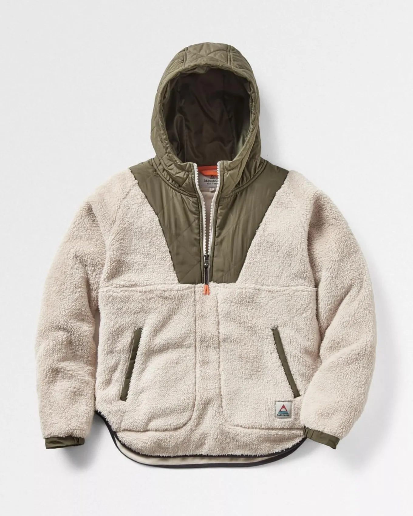 Beaumont Recyceltes Sherpa Kapuzen-Fleece - Warmer Elfenbein