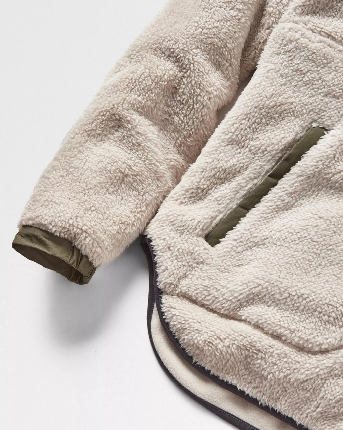 Beaumont Recyceltes Sherpa Kapuzen-Fleece - Warmer Elfenbein