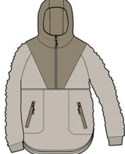 Beaumont Recyceltes Sherpa Kapuzen-Fleece - Warmer Elfenbein