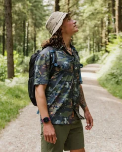 365 Bedrucktes Aktiv-Shirt - Palmen-Camo Apricot