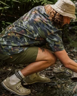 365 Bedrucktes Aktiv-Shirt - Palmen-Camo Apricot