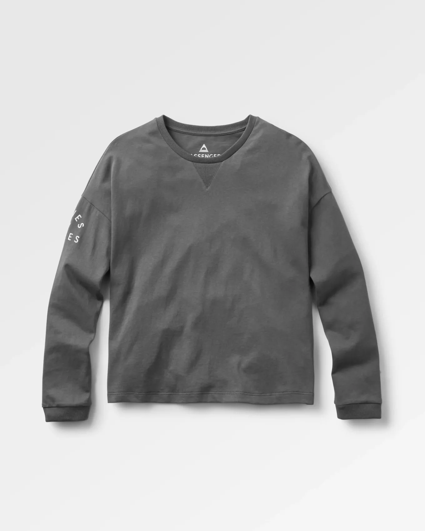 Big Leaf Recyceltes Langarmshirt - Verblasstes Schwarz