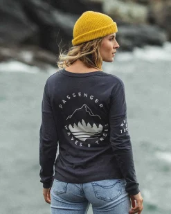 Big Leaf Recyceltes Langarmshirt - Verblasstes Schwarz