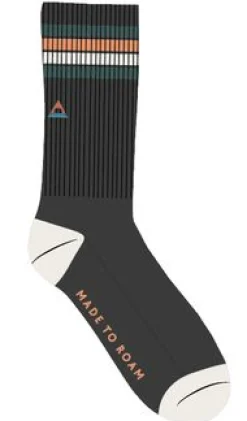 Bio Crew-Socken mittelschwer - Holzkohle