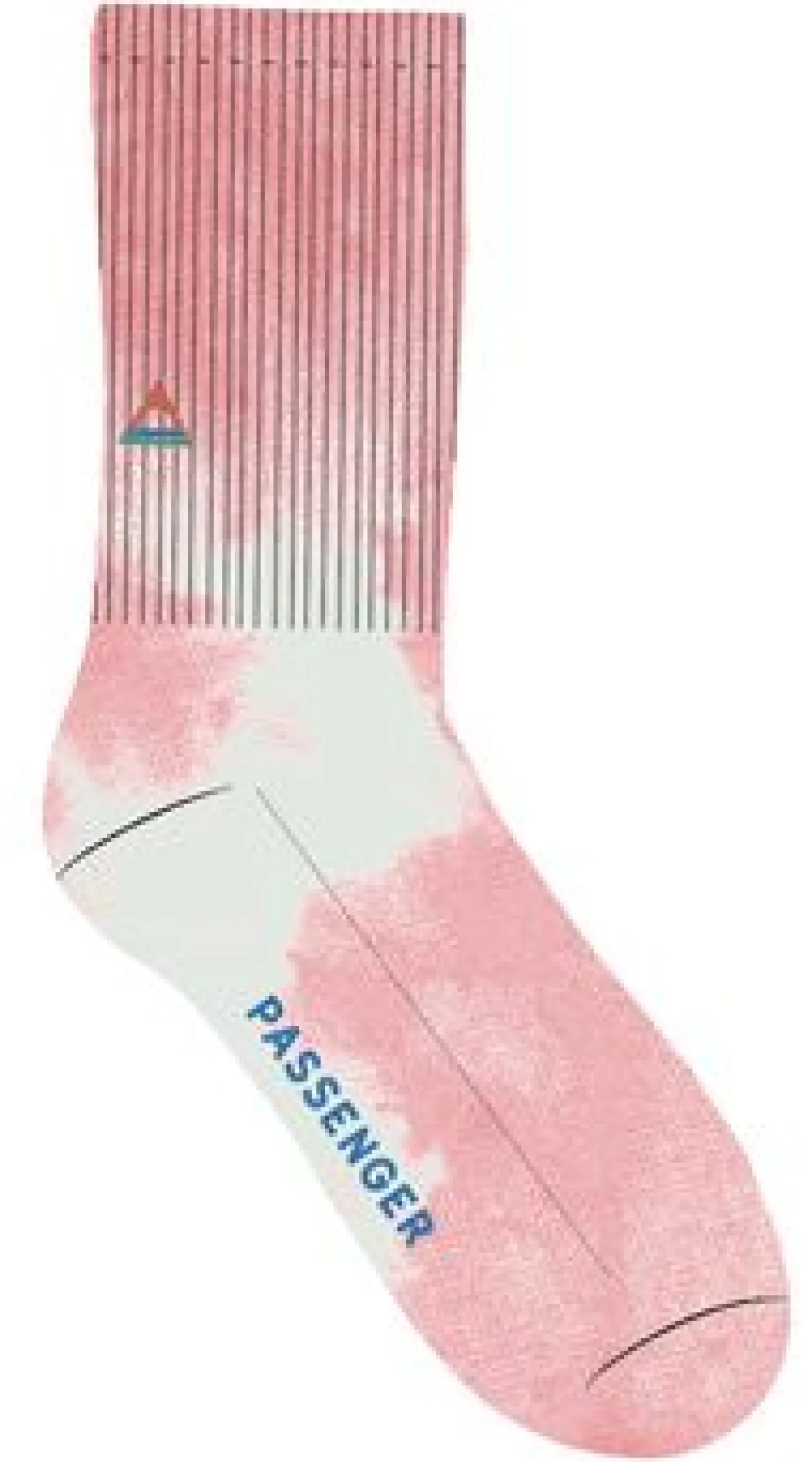 Bio-Crew-Socken mittelschwer - Batike Muschelrosa