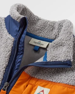 Born Explorer Recycled Polar-Lined Sherpa Fleece - Stahlgrau