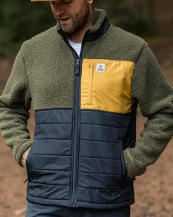 Born Explorer Recycled Polar-Lined Sherpa Fleece - Khaki